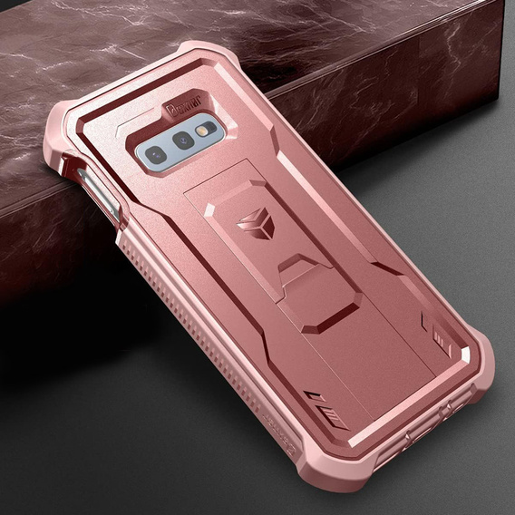 Husă blindată pentru Samsung Galaxy S10e, Dexnor Full Body, roz rose gold