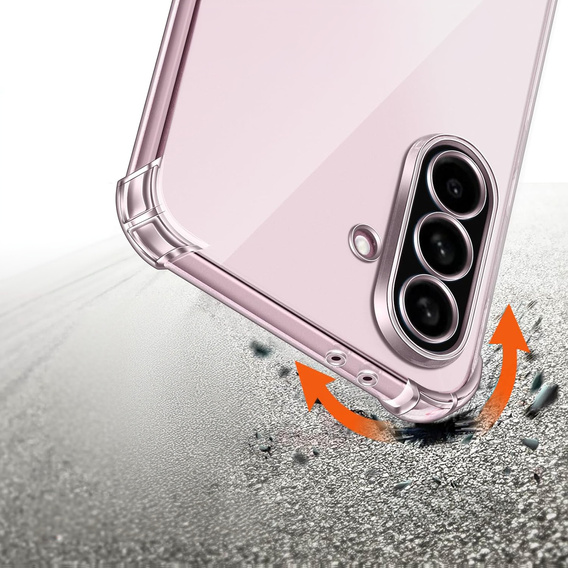 Carcasă pentru Samsung Galaxy A56, Erbord Dropproof, transparentă + Sticlă