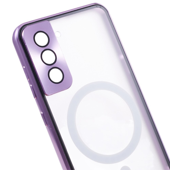 Carcasa Magnetic Dual Glass MagSafe pentru Samsung Galaxy S21, violet