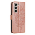 Cu clapetă pentru Samsung Galaxy Z Fold6 5G, Butterfly, roz rose gold