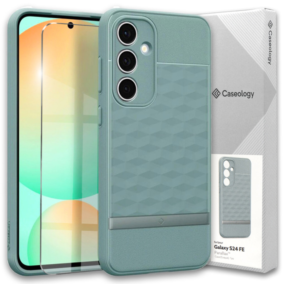 Husa Caseology pentru Samsung Galaxy S24 FE, Parallax, verde