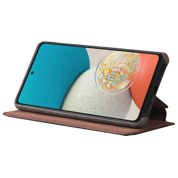 Cu clapetă pentru Samsung Galaxy A53 5G, LC.IMEEKE, cafea