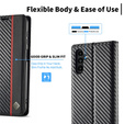 Carcasă cu clapetă pentru Samsung Galaxy S25 FE, Carbon LC.IMEEKE, negru