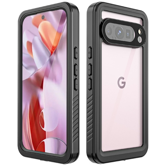 Husă impermeabilă IP68 pentru Google Pixel 9 Pro, Redpepper, negru