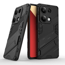 Husa pentru Xiaomi Redmi Note 13 Pro 4G / Xiaomi Redmi Note 14S / Xiaomi Poco M6 Pro 4G, Military kickstand, negru