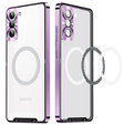 Carcasă de protecție pentru camera foto pentru Samsung Galaxy S21 FE 5G, CamShield MagSafe, transparent / violet