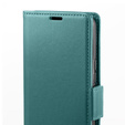 Husă pentru Oppo A60, ERBORD Glossy Litchi, portofel cu clapetă, verde