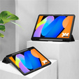 Husă pentru Lenovo Idea Tab 11" 2025 TB336FU TB336ZU, cu spate transparent și suport pentru stylus, negru