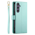 Cu clapetă pentru Samsung Galaxy S25+ Plus, Wallet Zipper Pocket, verde