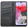 Cu clapetă pentru Samsung Galaxy M34 5G, Butterfly, negru