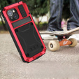 Husă pentru iPhone 15, R-JUST, armată, roșu / negru