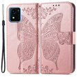 Cu clapetă pentru Vivo Y01, Butterfly, roz