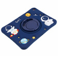 Husă din silicon pentru copii pentru iPad 10.2 2021 / 2020 / 2019, blindată cu curea, Astronaut, albastru închis