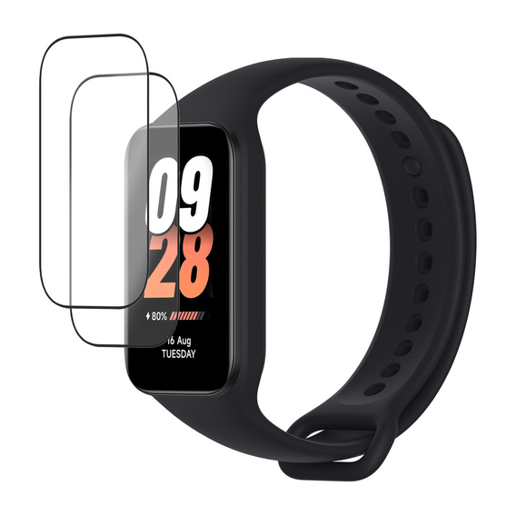 2x ERBORD Hybrid Glass pentru Xiaomi Smart Mi Band 8 Active