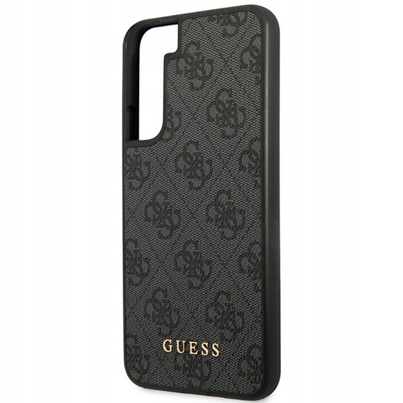 GUESS Huse pentru Samsung Galaxy S23, 4G Metal Gold Logo, gri