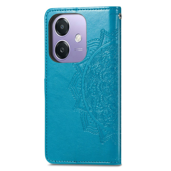 Cu clapetă pentru Oppo A40 / Oppo A40m, Mandala, albastru