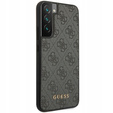GUESS Huse pentru Samsung Galaxy S23, 4G Metal Gold Logo, gri