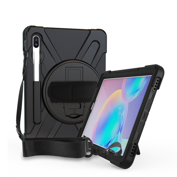 Husa blindată pentru Samsung Galaxy Tab S6 T860/T865, carcasă de protecție 360 cu slot pentru stylus, negru