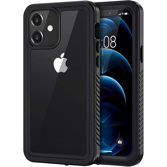 Husă impermeabilă IP68 pentru iPhone 12 mini, negru