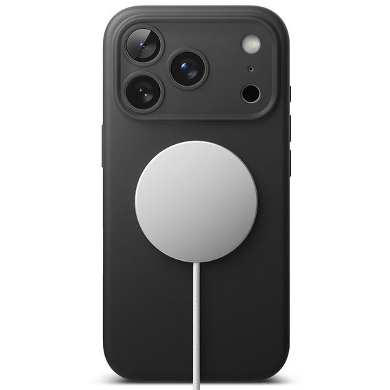 Carcasă Ringke pentru iPhone 17 Pro Max, Silicone Magnetic MagSafe, negru