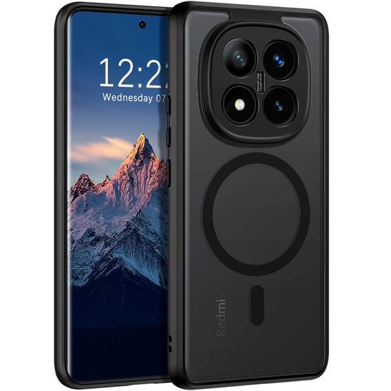 Husă pentru Xiaomi Redmi Note 14 Pro+ 5G, pentru MagSafe, ERBORD Matt Case, negru