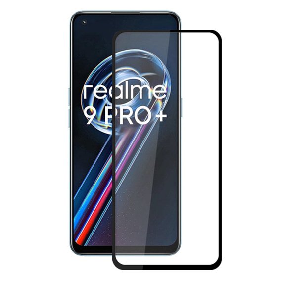 Mocolo Full Glue sticlă călită pentru Realme 9 Pro+ Plus / Realme 9 4G, cadru negru
