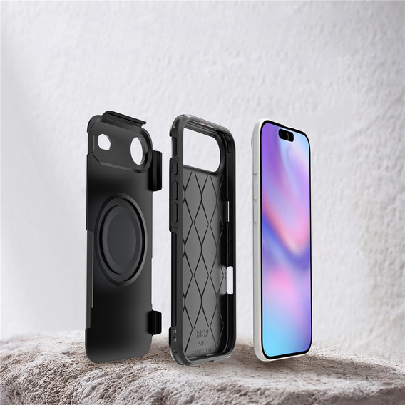 Husă MagForce pentru iPhone Air, pentru MagSafe, blindată, neagră