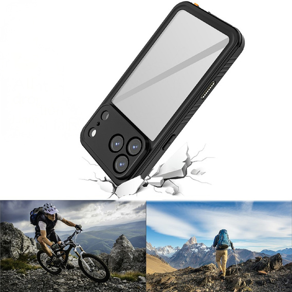 Husă pentru iPhone 17 Pro Max, IP68 rezistentă la apă Redpepper, negru