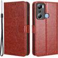 Cu clapetă pentru Infinix Hot 20i, Crazy Horse Wallet, maro