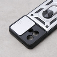 Husă blindată pentru Motorola Moto G84 5G, CamShield Slide, de argint