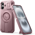 Carcasă blindată pentru iPhone 16, Dexnor CamProtect MagSafe, roz