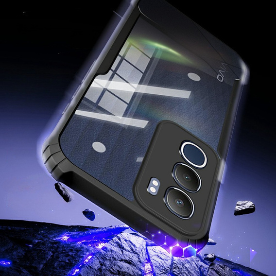 Huse pentru Vivo Y19s, AntiDrop Hybrid, negru