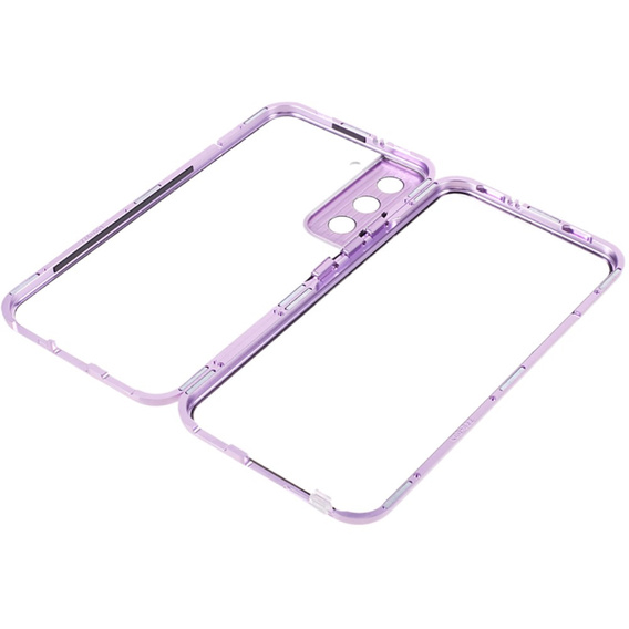 Huse pentru Samsung Galaxy S21, Magnetic Dual Glass, violet