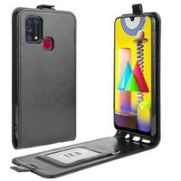 Cu clapetă pentru Samsung Galaxy M31, Flip, negru