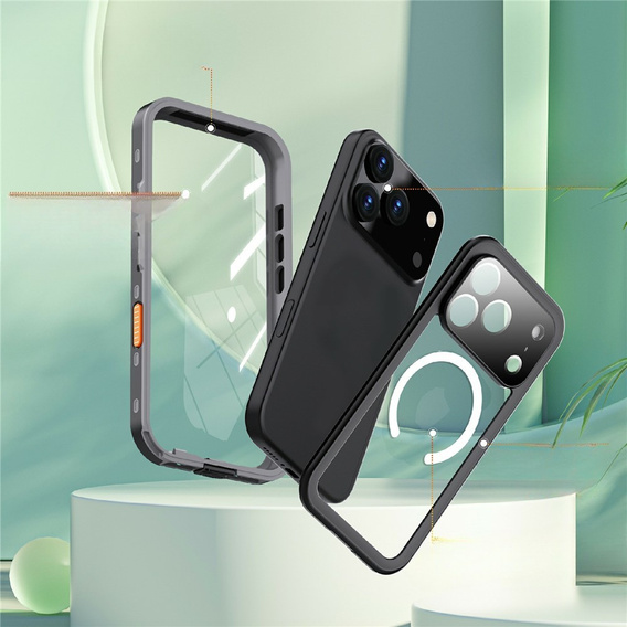 Husă impermeabilă REDPEPPER pentru iPhone 17 Pro, negru