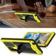 Husă blindată pentru Samsung Galaxy S22 Ultra, R-JUST CamShield Slide, galben