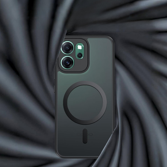 Carcasă Matt pentru Oppo Reno 14F, pentru MagSafe, negru translucid