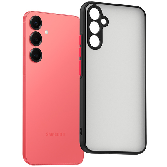 Husă din silicon pentru Samsung Galaxy S25+ Plus, cu protecție pentru cameră, transparent / negru + sticlă călită 9H