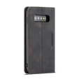Husa CASEME pentru Samsung Galaxy S10 Plus, Leather Wallet Case, negru