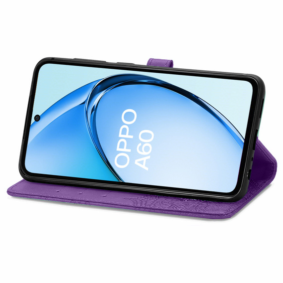 Cu clapetă pentru Oppo A60, Mandala, violet
