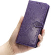 Cu clapetă pentru Samsung Galaxy M55 5G, Mandala, violet