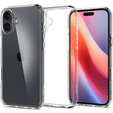 Carcasa Spigen pentru iPhone 16 Plus, Ultra Hybrid, transparentă + sticlă temperată 9H