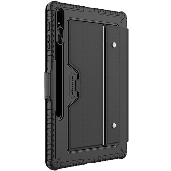 Carcasă + tastatură Galaxy Tab S8+ / Tab S7 +/ Tab S7 FE, NILLKIN Bumper Pen Slot, negru