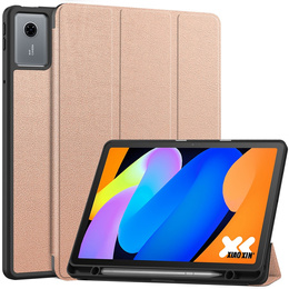 Husă pentru Lenovo Idea Tab 11" 2025 TB336FU TB336ZU, suport, Smartcase cu suport pentru stylus, auriu roz