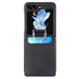 Carcasă pentru Samsung Galaxy Z Flip7 FE / Z Flip6, Card Slot Ring Case, negru