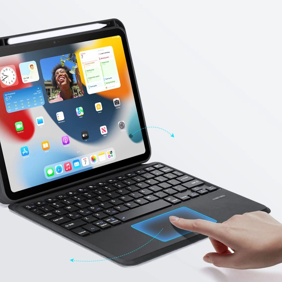 Carcasă + tastatură iPad Pro 12.9 2021 / 2020, Dux Ducis Magnetic Keyboard, negru