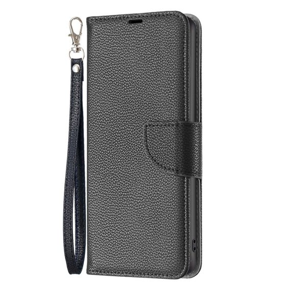 Cu clapetă pentru Samsung Galaxy A54 5G, Wallet Litchi Magnet, negru