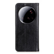 Husa cu clapetă pentru Xiaomi 15 Ultra, Split Leather, negru