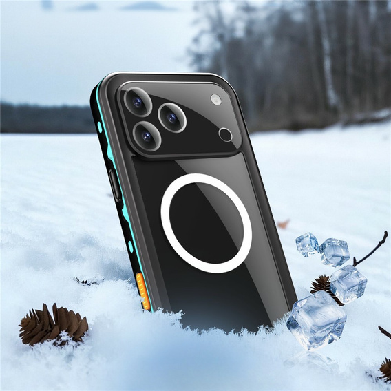 Husă pentru iPhone 17 Pro Max, IP68 rezistentă la apă, SHELLBOX MagSafe, albastru