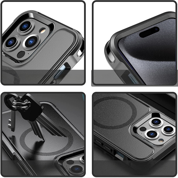Huse pentru iPhone 15 Pro Max, MagForce MagSafe, negru